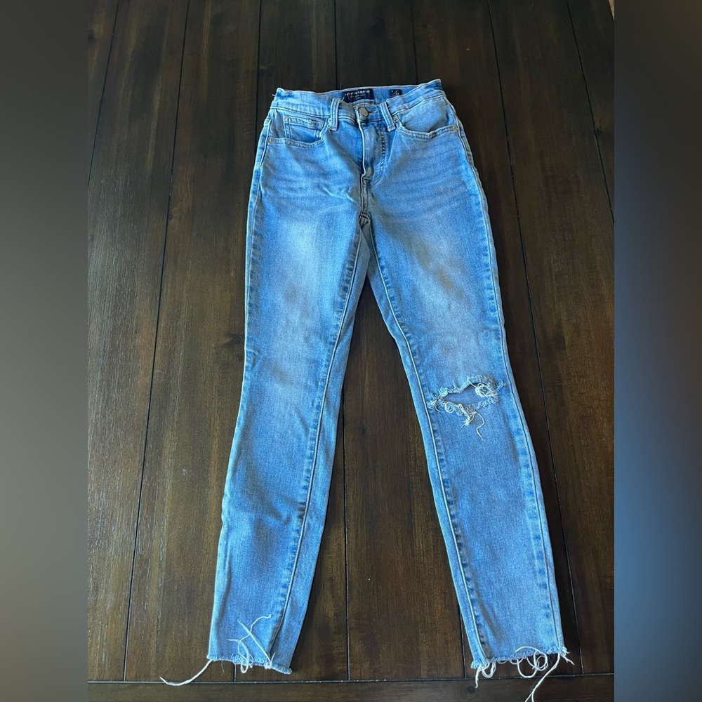 Lucky brand size 0 high-rise skinny Bridgette Jean Distressed